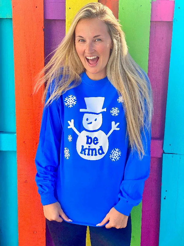 Be Kind Snowman Long Sleeve Tee