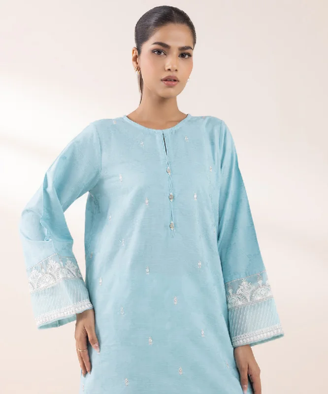 Embroidered Cotton Jacquard Shirt