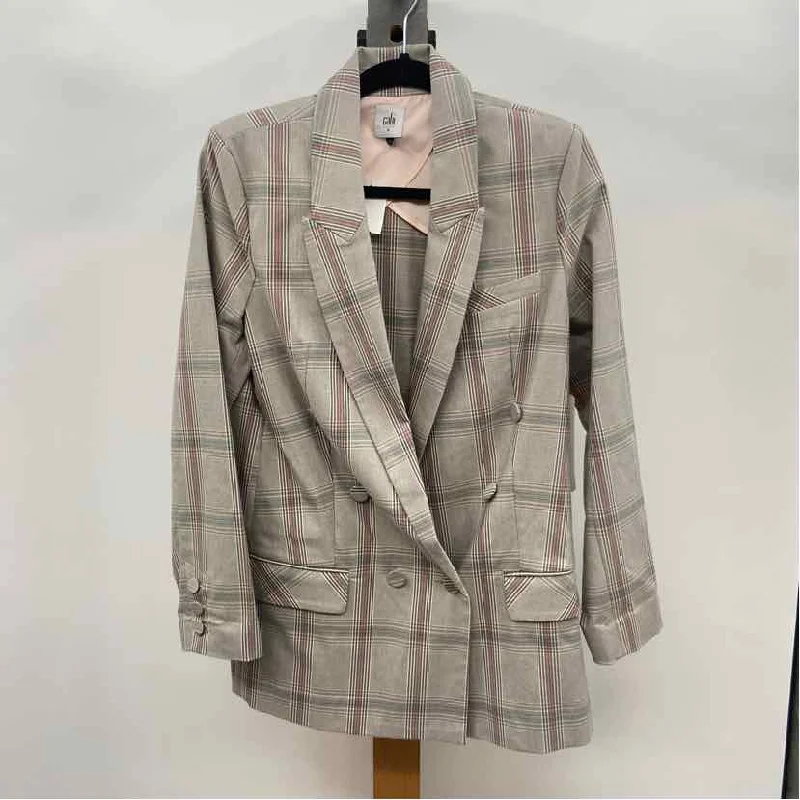 CABI Women's Size S Gray Plaid Jacket