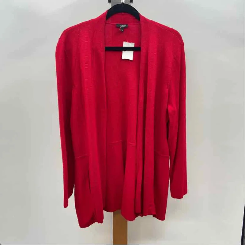 Talbots Women's Size 2XP Red Solid Cardigan