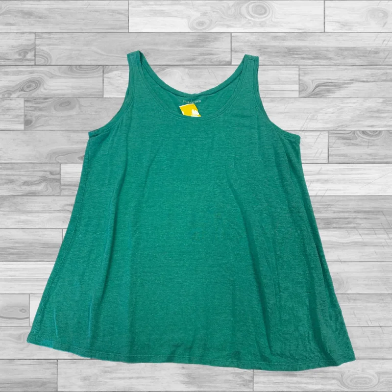 Top Sleeveless Basic By Eileen Fisher In Green, Size: Xs