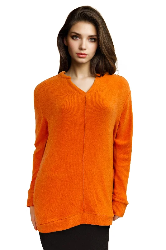 Comfort Luxe Collection Cozy Knit V Neck Tunic