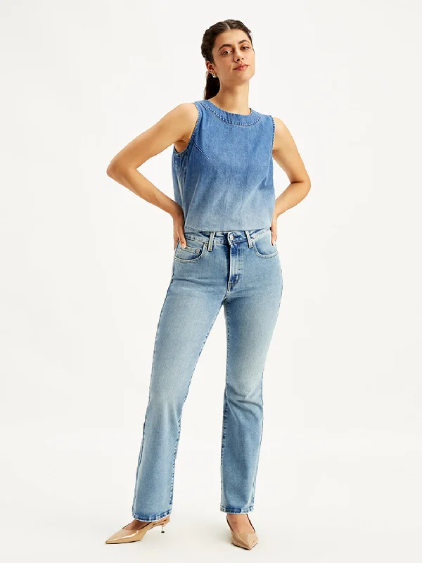 Women's Mid Rise 726 Flaired Fit Blue Jeans