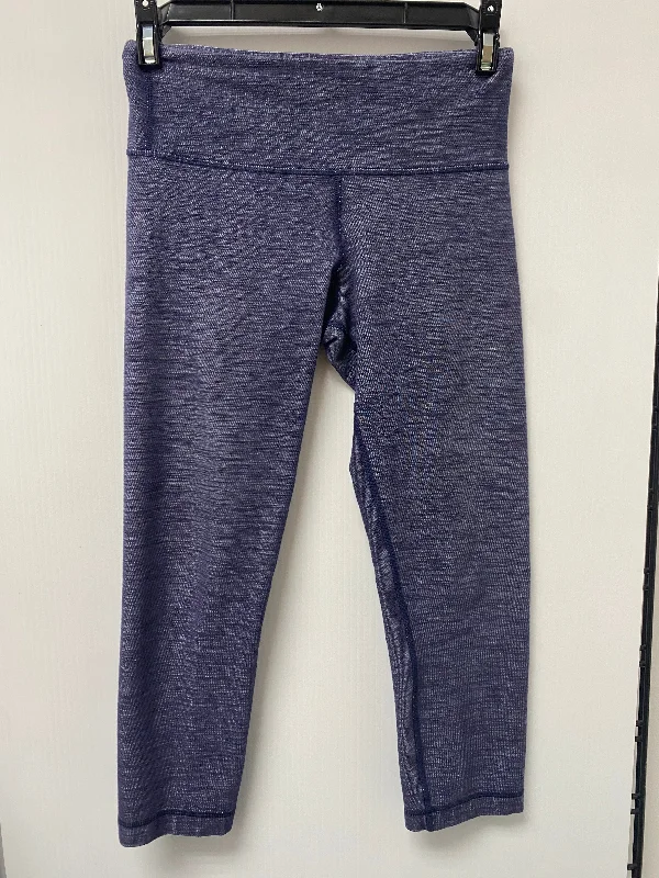 Athletic Capris By Lululemon In Blue, Size: 2