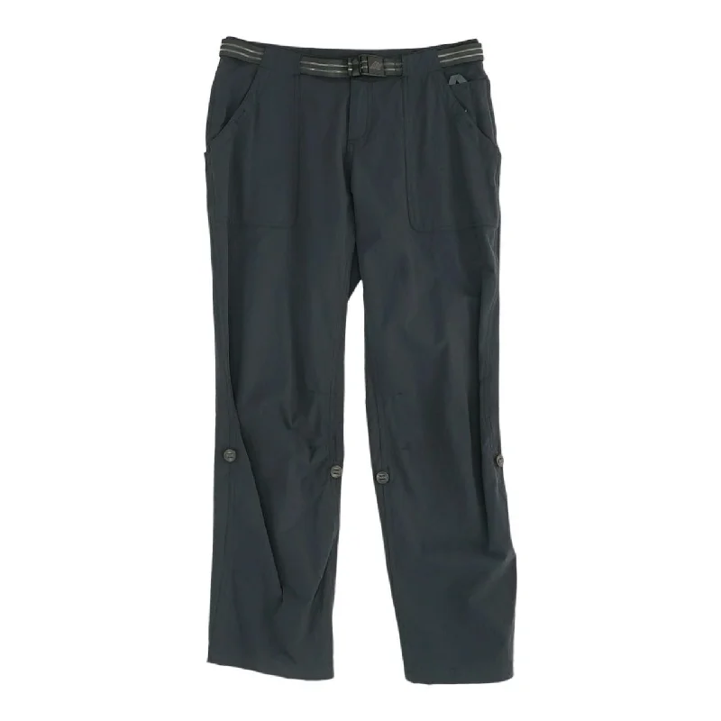 Black Solid Active Pants