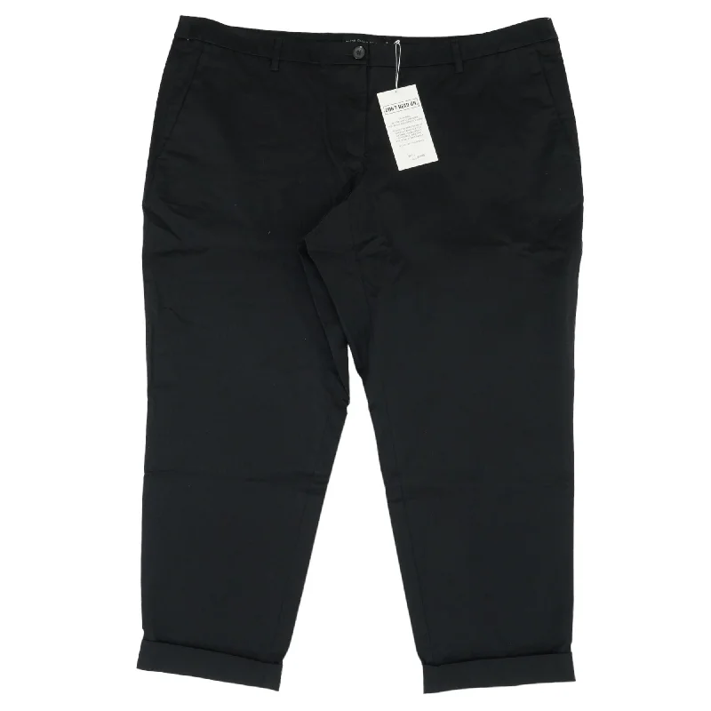 Black Solid Chino Pants