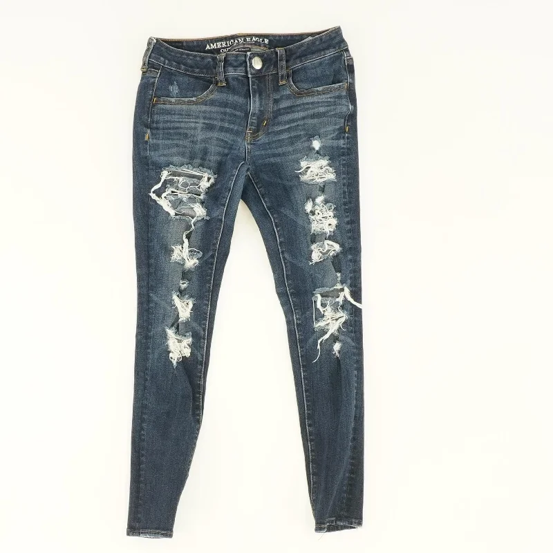 Blue Solid Low Rise Skinny Leg Jeans