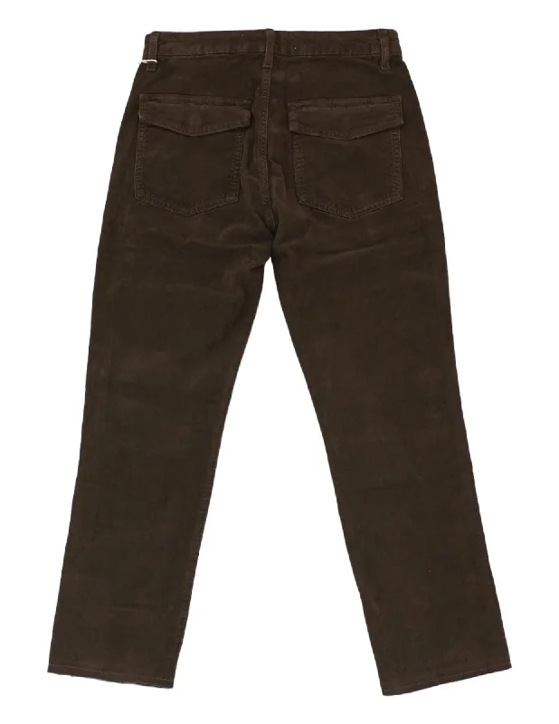 Brown Solid Pants