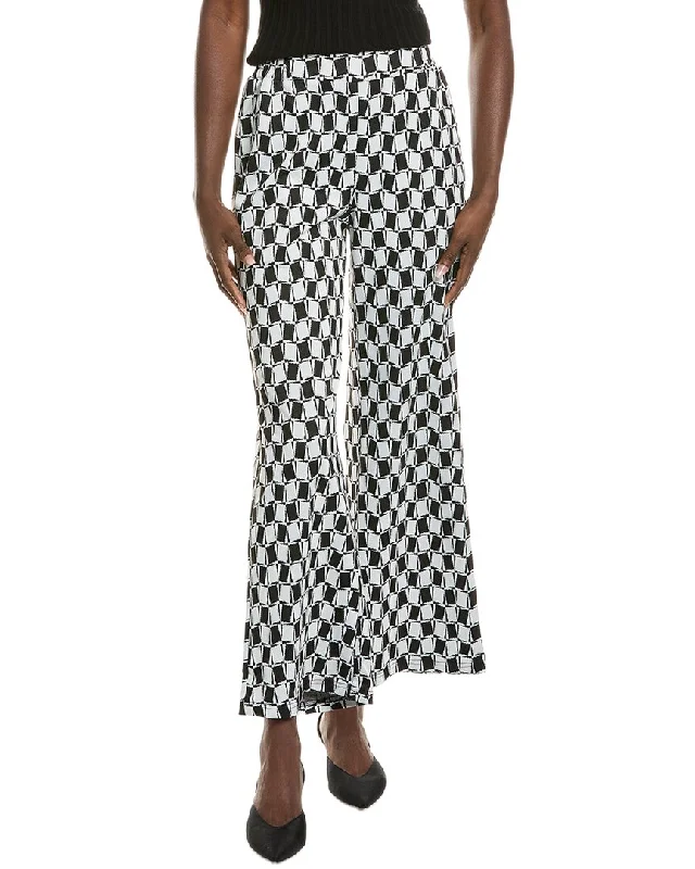 Gracia Check Print Straight Leg Pajama Pant