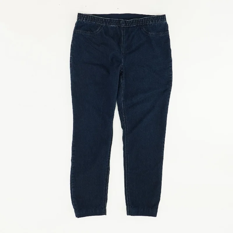 Navy Solid High Rise Slim Leg Jeans