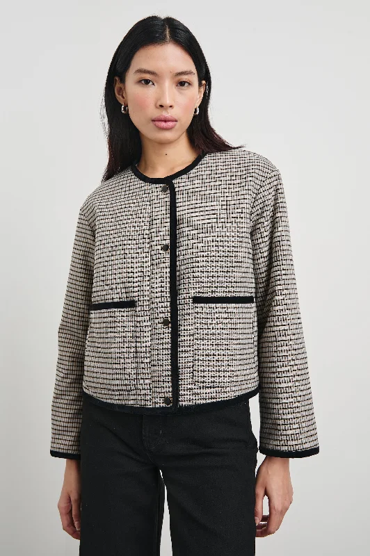 NOTA JACKET - ICE TAUPE MINI CHECK