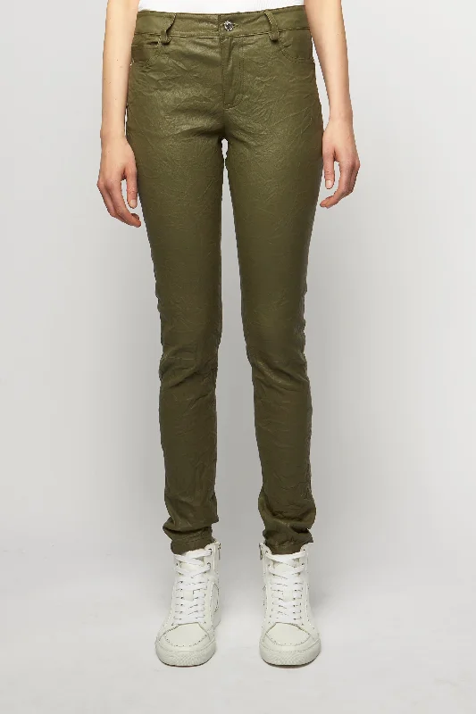 Phlame Cuir Froisse Leather Pants - Picket