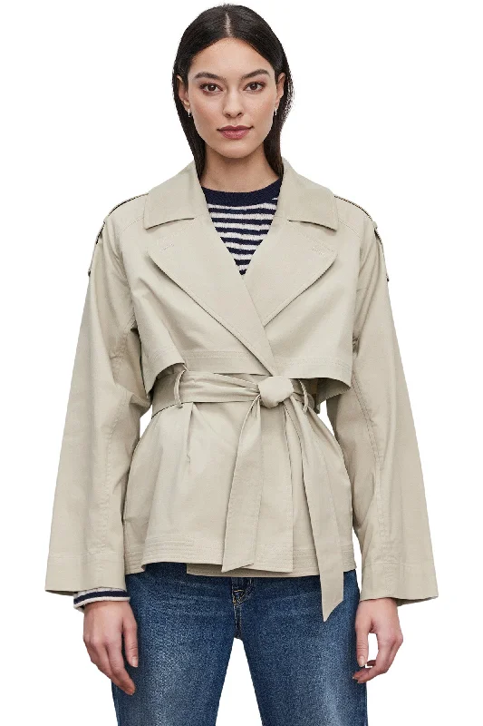 Velvet Nancy Trench Jacket in Khaki