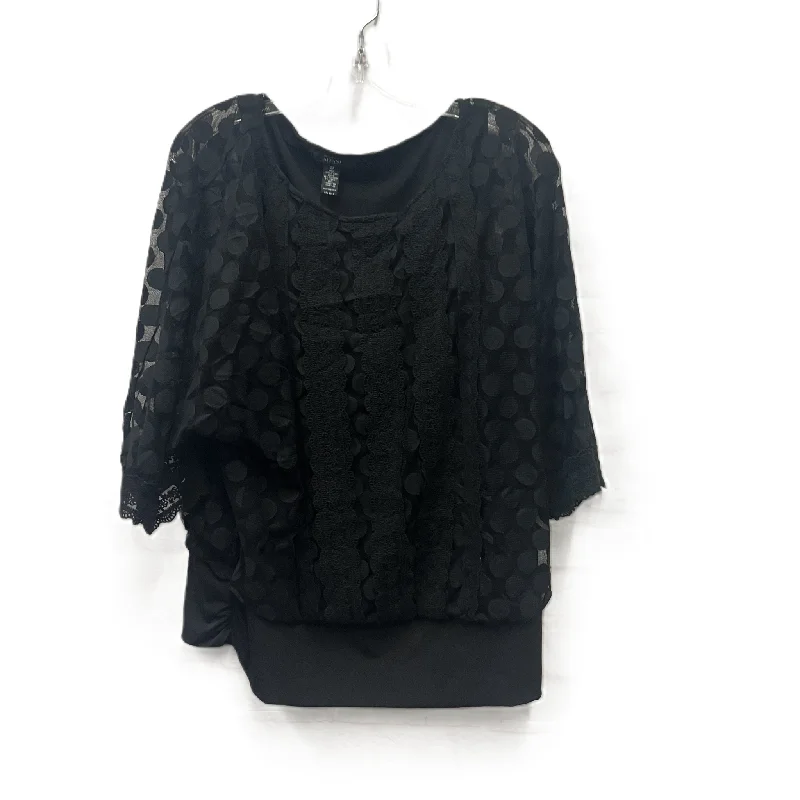 Top Long Sleeve By Alfani In Black, Size: 2x