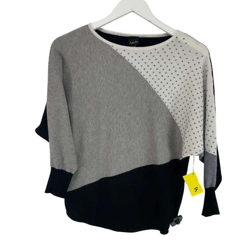 Top Long Sleeve By Clothes Mentor In Black & Grey, Size: M