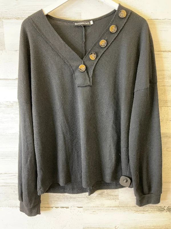 Top Long Sleeve By Clothes Mentor In Black, Size: Xl