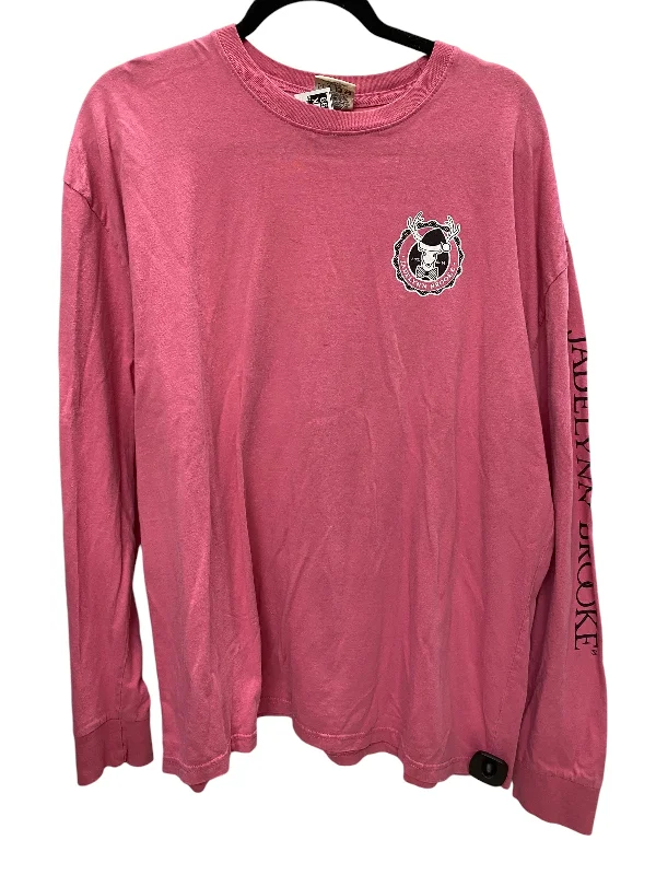 Top Long Sleeve By Clothes Mentor In Pink, Size: Xl