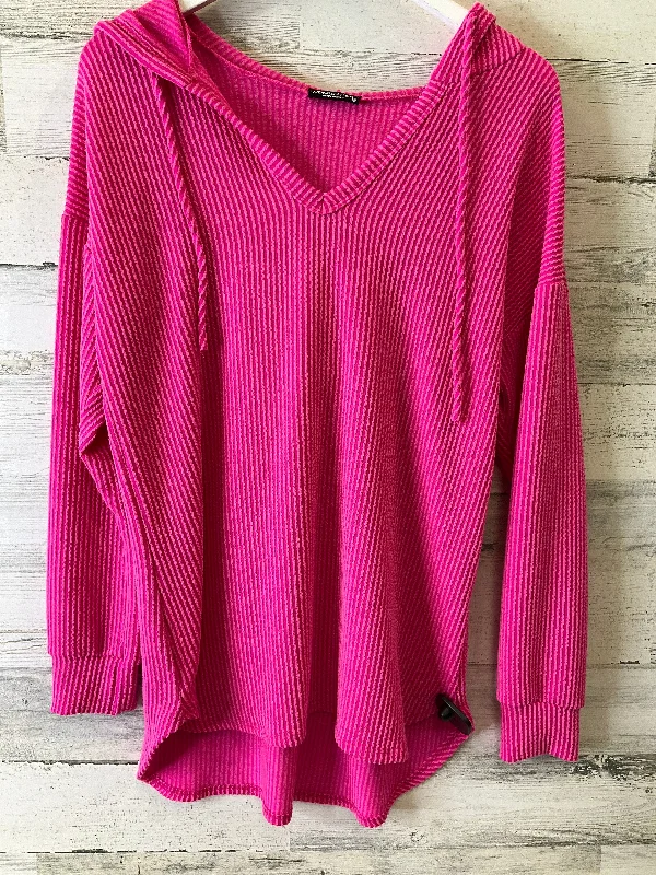 Top Long Sleeve By Heimish Usa In Pink, Size: S