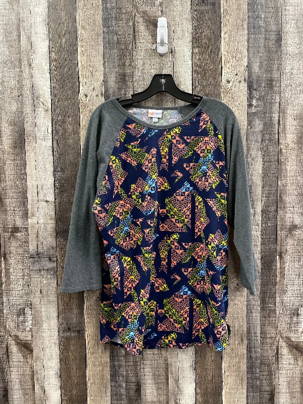 Top Long Sleeve By Lularoe In Multi-colored, Size: 2x