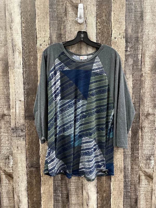 Top Long Sleeve By Lularoe In Multi-colored, Size: 3x