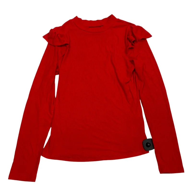 Top Long Sleeve By Remidoo In Red, Size: M