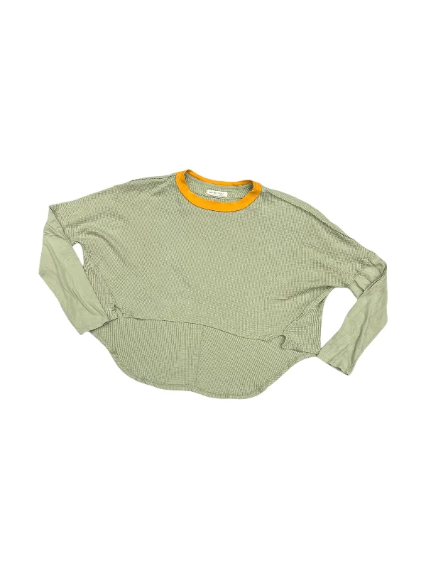 Top Long Sleeve By We The Free In Green & Orange, Size: Xs