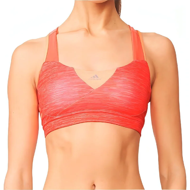 adidas Supernova Melange Womens Sports Bra - Red