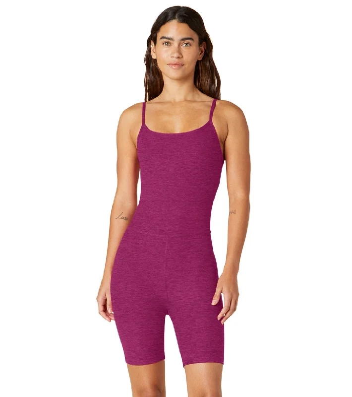 Beyond Yoga Spacedye Get In Gear Biker Jumpsuit Magenta Heather