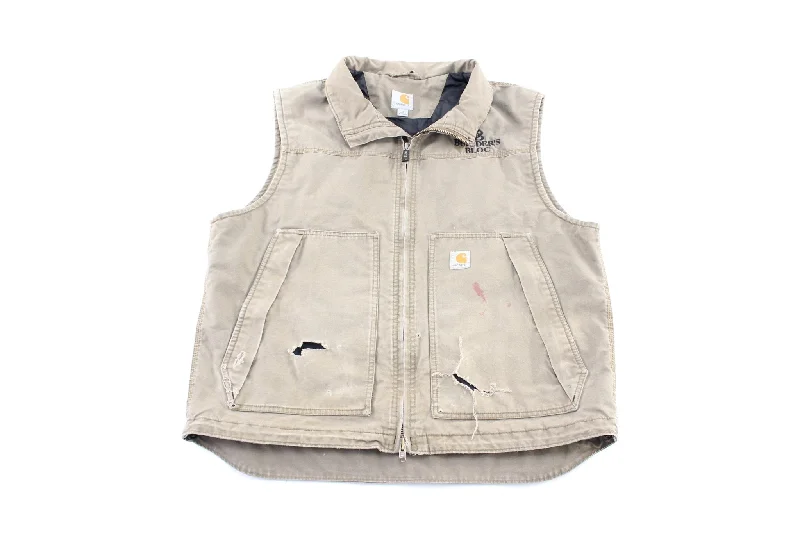 Carhartt Logo Patch Light Tan Zip Up Vest