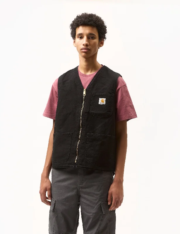 Carhartt-WIP Arbor Vest - Black Aged Canvas