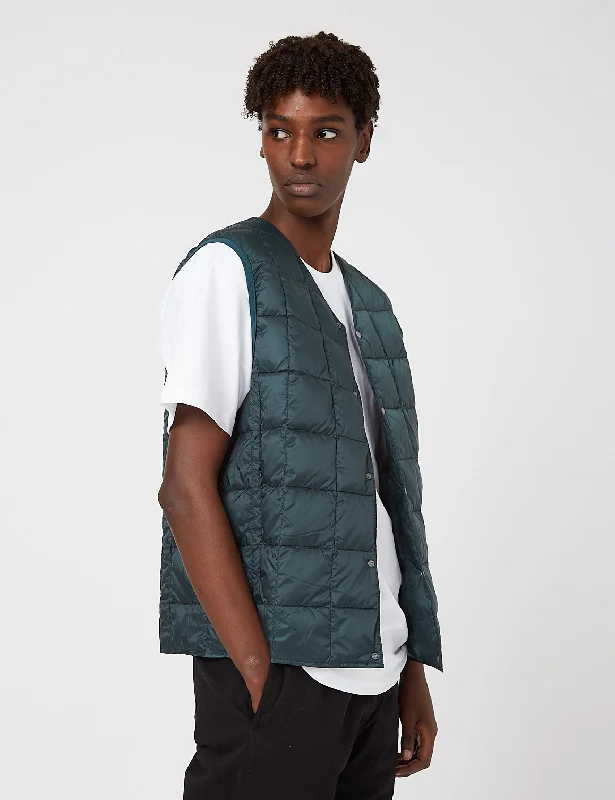 Taion V Neck Down Vest - Green